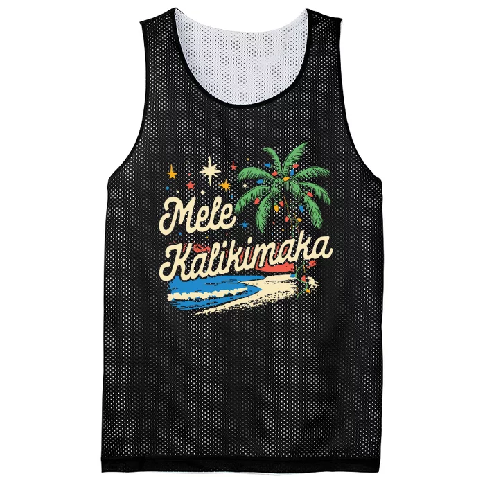 Mele Kalikimaka Christmas 2024 Mesh Reversible Basketball Jersey Tank