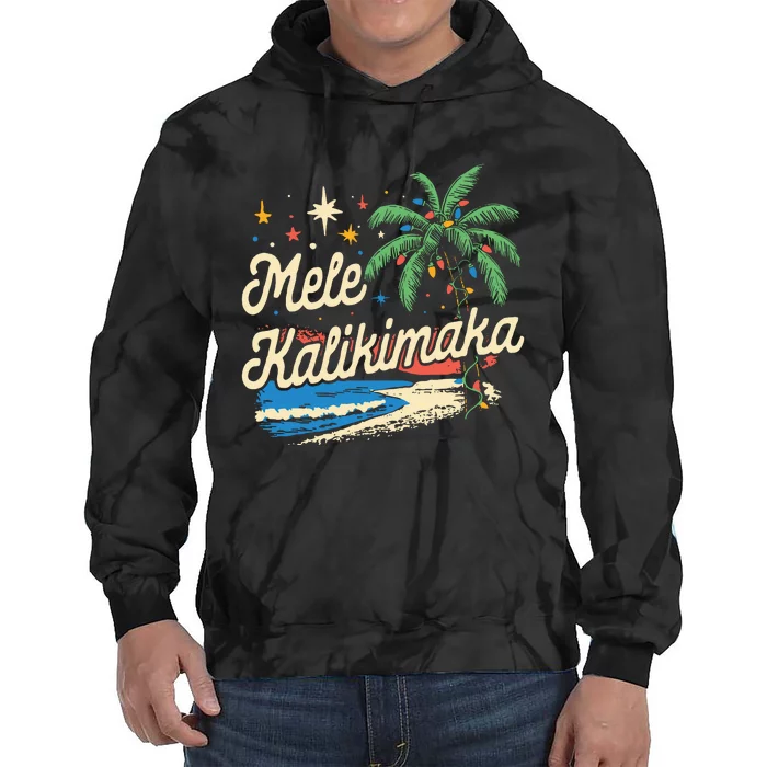 Mele Kalikimaka Christmas 2024 Tie Dye Hoodie