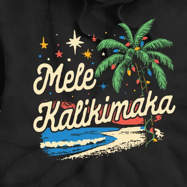 Mele Kalikimaka Christmas 2024 Tie Dye Hoodie