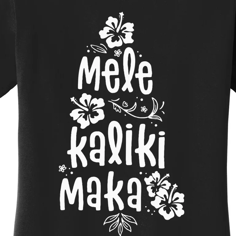 Mele Kalikimaka Christmas Hawaiian Xmas Vacation Women's T-Shirt