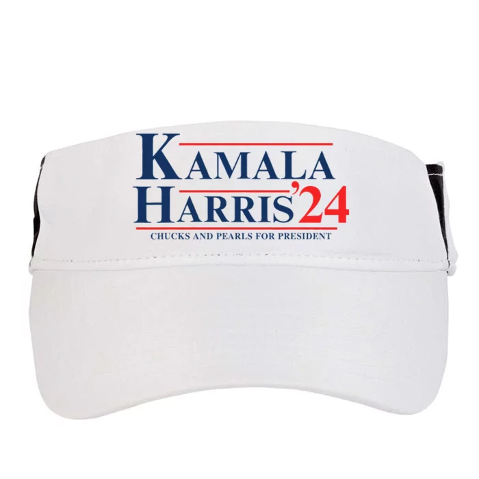 Madam Kamala Chucks And Pearls For President 2024 Adult Drive Performance Visor