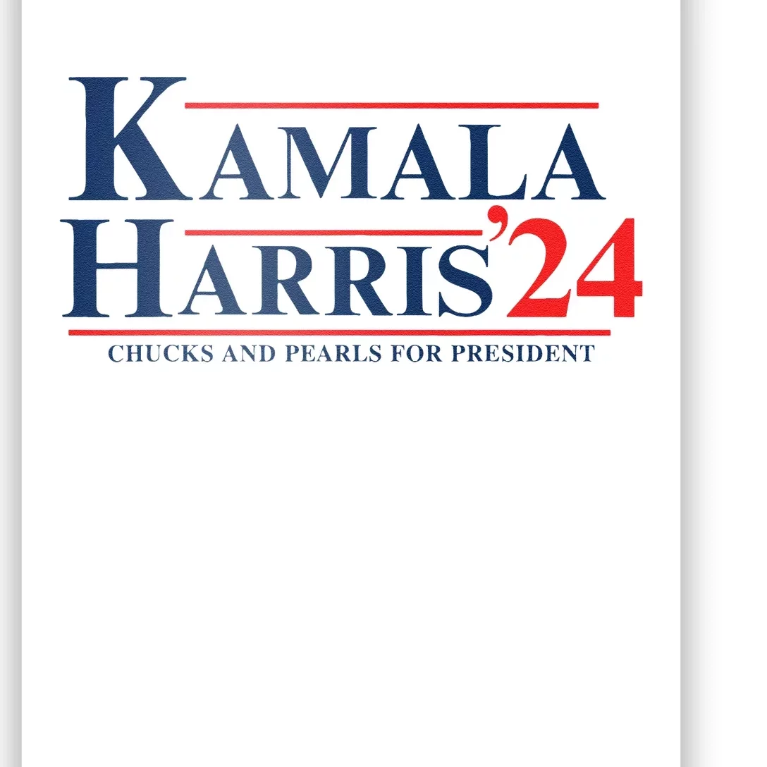 Madam Kamala Chucks And Pearls For President 2024 Poster