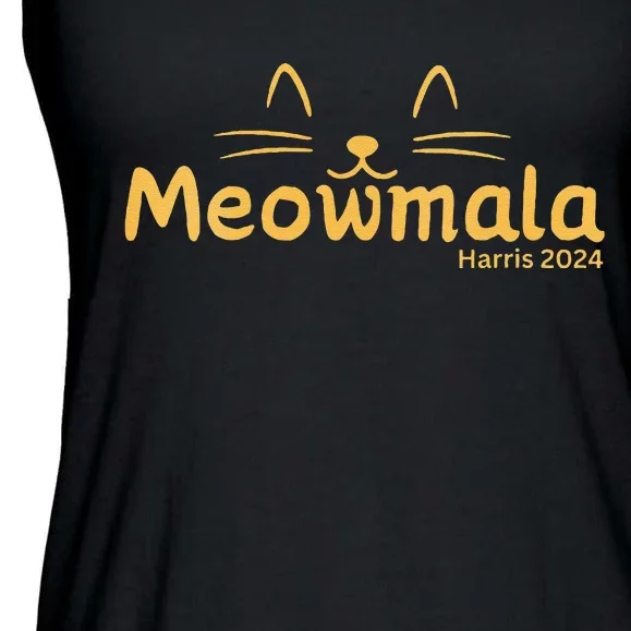 Meowmala Kamala Crazy Kitty Lady Society Vote Ladies Essential Flowy Tank