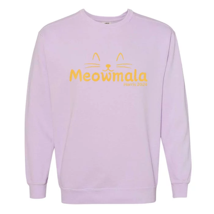 Meowmala Kamala Crazy Kitty Lady Society Vote Garment-Dyed Sweatshirt