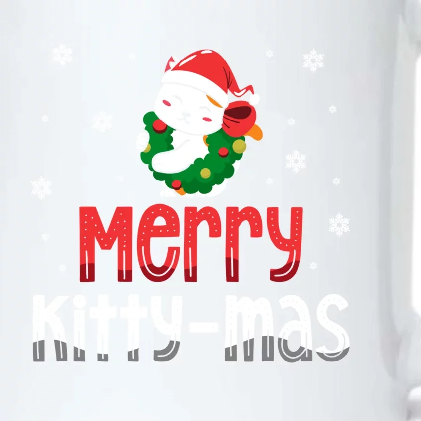 Merry Kittymas Christmas Holiday Season Cat Lover Gift Black Color Changing Mug