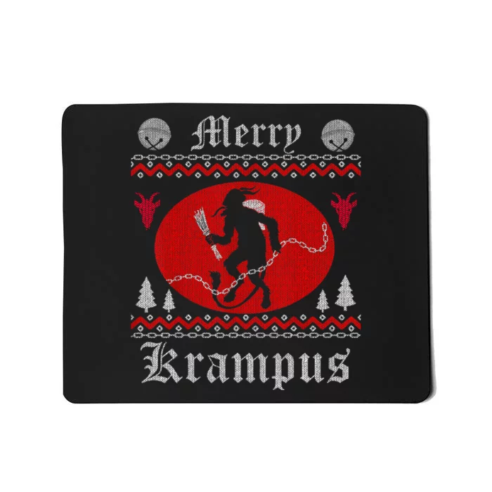 Merry Krampus Christmas Xmas Horror Ugly Sweater Evil Pajama Mousepad