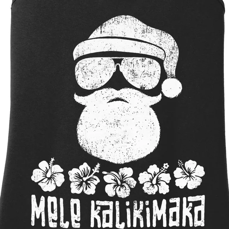 Mele Kalikimaka Christmas Hawaiian Ladies Essential Tank