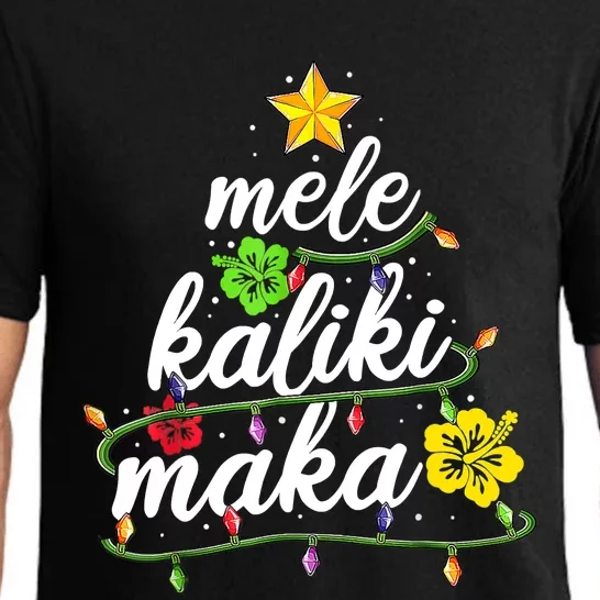 Mele Kalikimaka Christmas Hawaiian Apparel, Santa Pajama Set