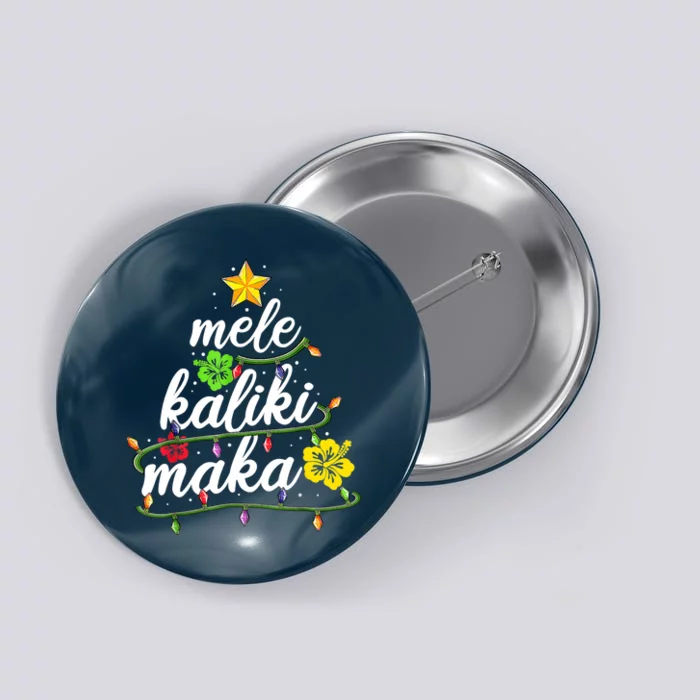 Mele Kalikimaka Christmas Hawaiian Apparel, Santa Button