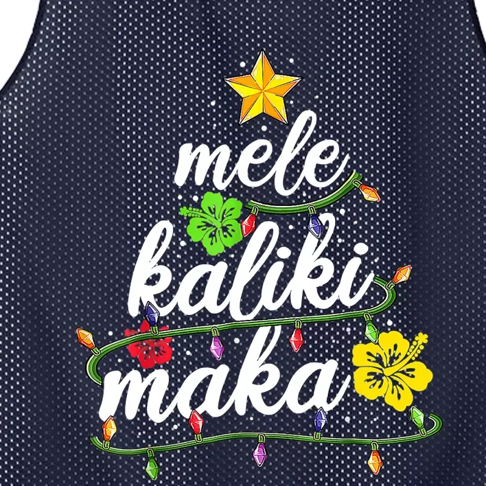 Mele Kalikimaka Christmas Hawaiian Apparel, Santa Mesh Reversible Basketball Jersey Tank