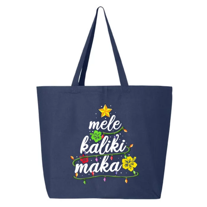 Mele Kalikimaka Christmas Hawaiian Apparel, Santa 25L Jumbo Tote