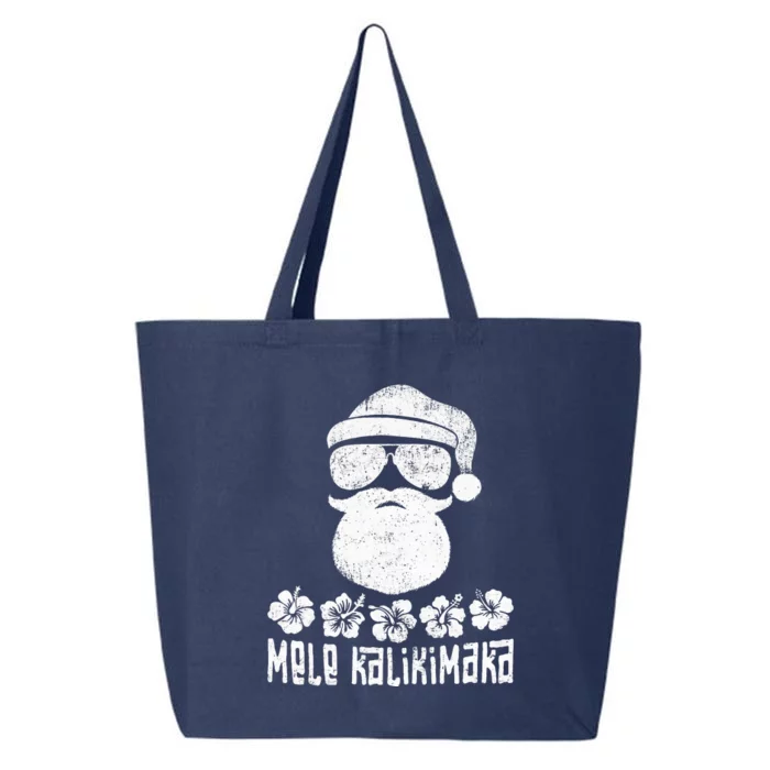 Mele Kalikimaka Christmas Hawaiian Santa 25L Jumbo Tote