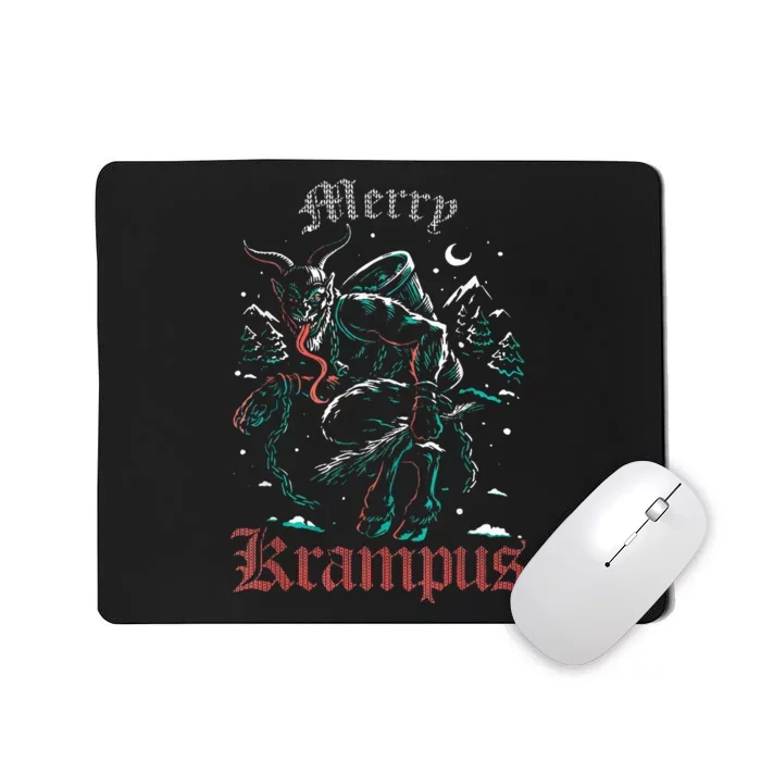 Merry Krampus Christmas Xmas Horror Ugly Sweater Evil Pajama Mousepad