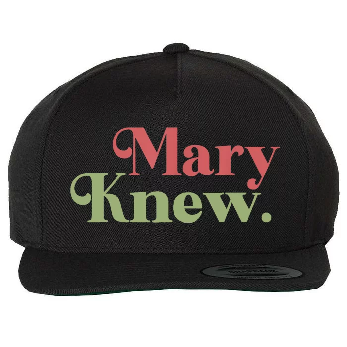 Mary Knew Christmas Wool Snapback Cap