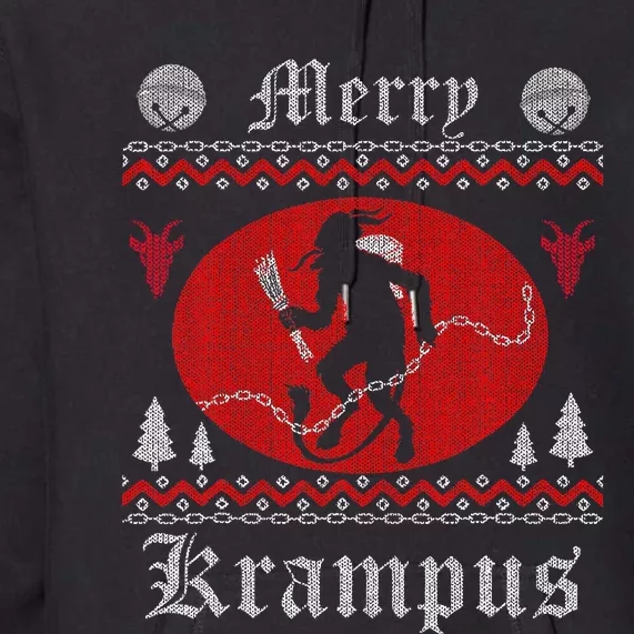 Merry Krampus Christmas Xmas Horror Ugly Sweater Evil Pajama Premium Hoodie