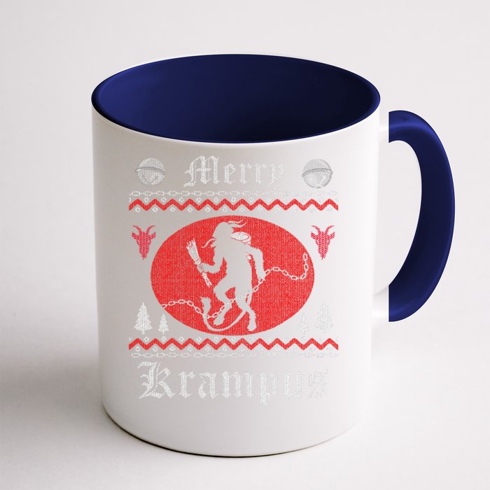 Merry Krampus Christmas Xmas Horror Ugly Sweater Evil Pajama Front & Back Coffee Mug