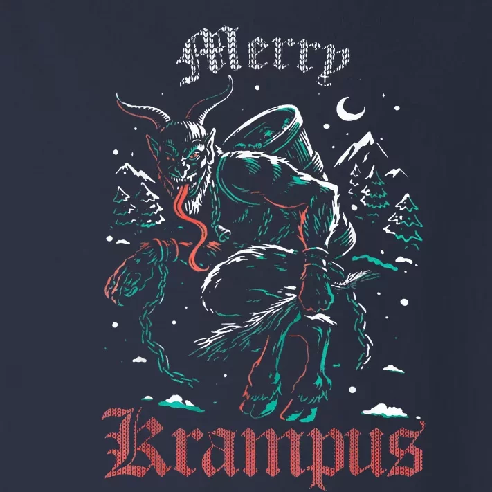 Merry Krampus Christmas Xmas Horror Ugly Sweater Evil Pajama Toddler Long Sleeve Shirt