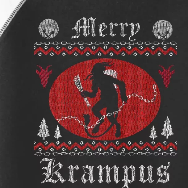 Merry Krampus Christmas Xmas Horror Ugly Sweater Evil Pajama Toddler Fine Jersey T-Shirt