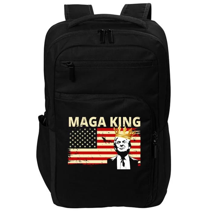 MAGA King Donald Trump Usa Flag Impact Tech Backpack