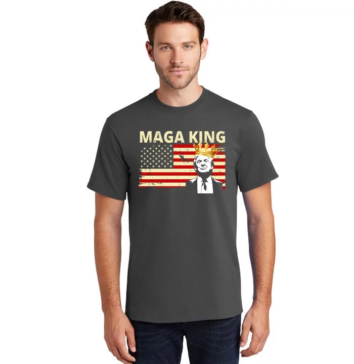 MAGA King Donald Trump Usa Flag Tall T-Shirt