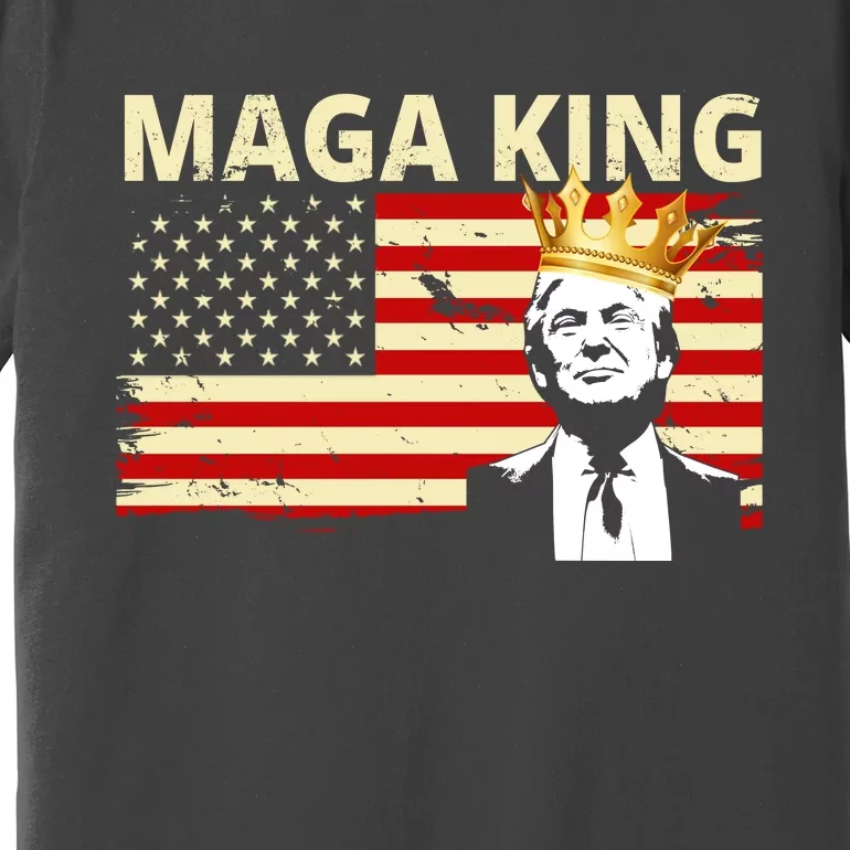 MAGA King Donald Trump Usa Flag Premium T-Shirt