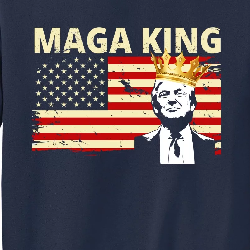 MAGA King Donald Trump Usa Flag Sweatshirt