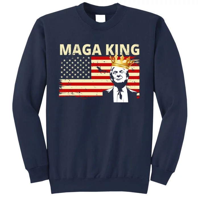 MAGA King Donald Trump Usa Flag Sweatshirt