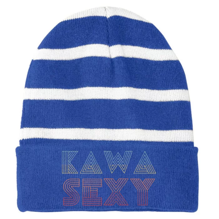 Motorbike Kawasexy Dirt Bike Off Road Motocross Striped Beanie with Solid Band