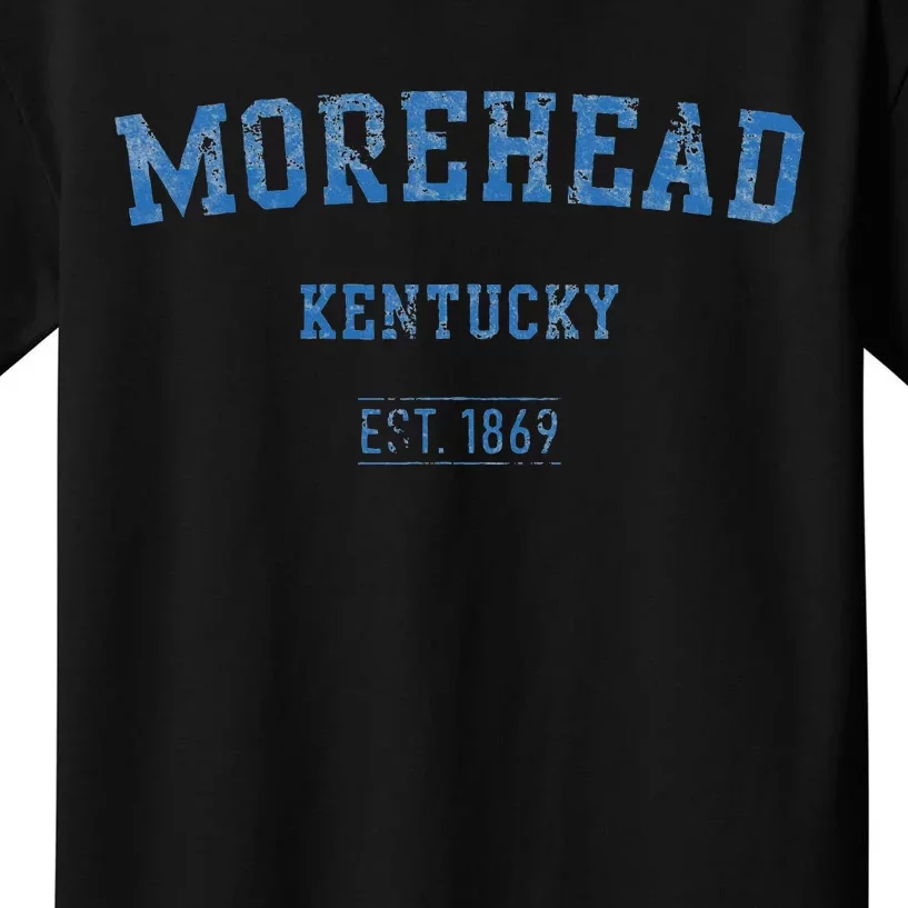 Morehead Kentucky Distressed Text Sport Style Kids T-Shirt