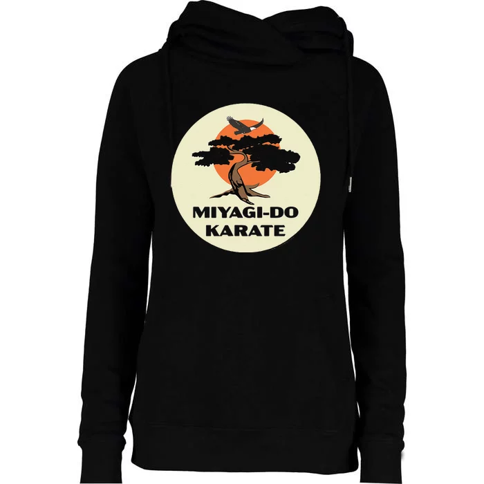 Miyagido Karate Eagle Fang Bonsai Tree Dojo Logo Womens Funnel Neck Pullover Hood