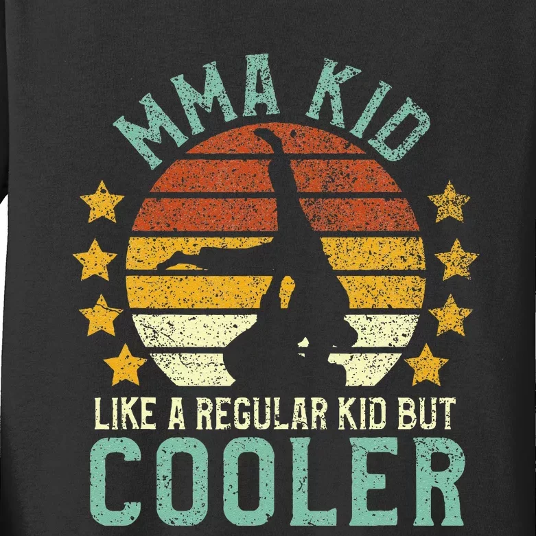 MMA Kids Funny Young Mixed Martial Arts Player Gift Kids Long Sleeve Shirt