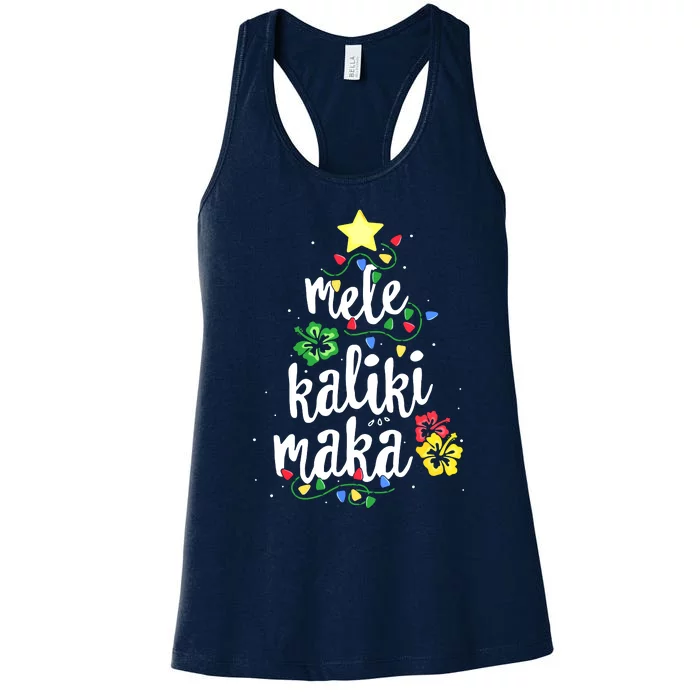 Mele Kalikimaka For Hawaiian Hawaii Christmas Women's Racerback Tank