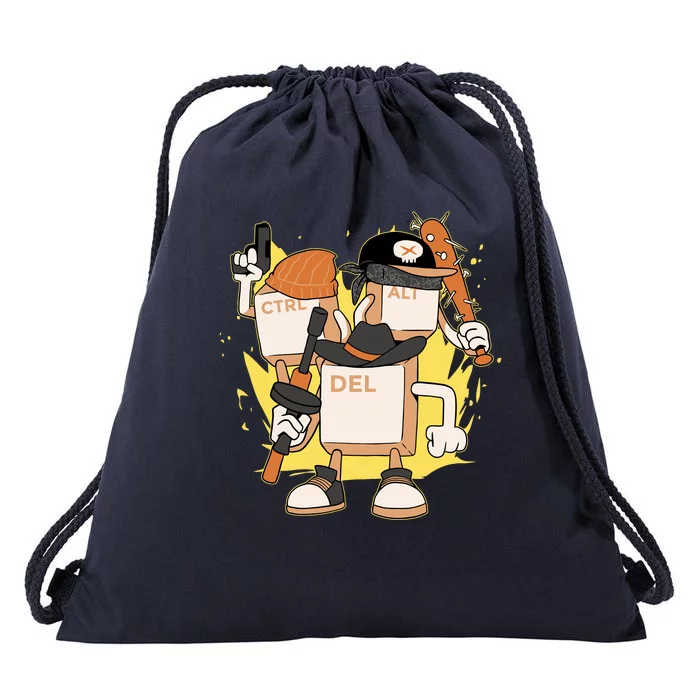 Mafia Keyboard Funny Drawstring Bag