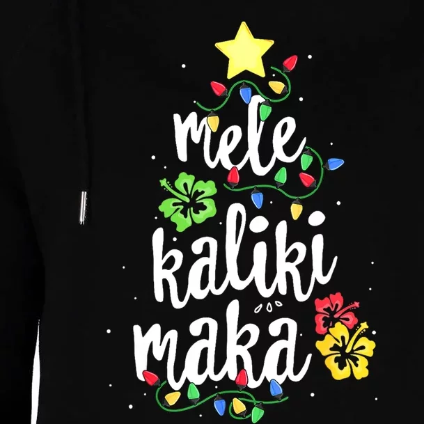 Mele Kalikimaka For Women Hawaiian Hawaii Christmas Womens Funnel Neck Pullover Hood