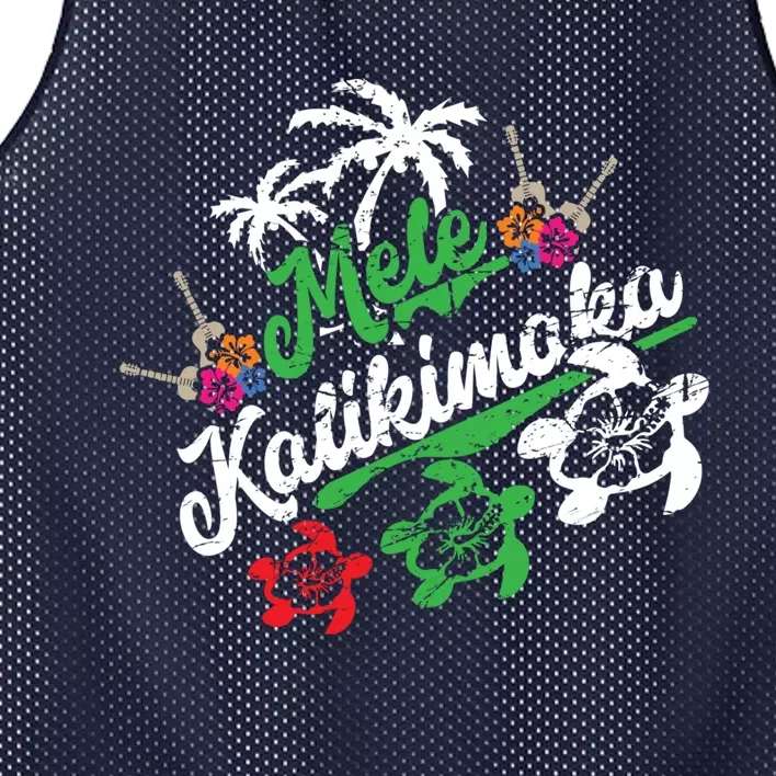 Mele Kalikimaka Fun Merry Christmas Mesh Reversible Basketball Jersey Tank