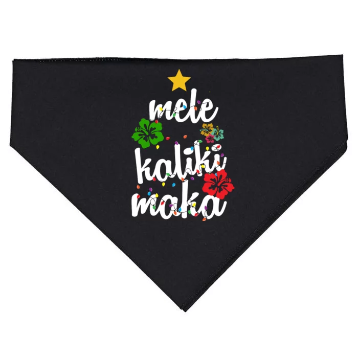 Mele Kalikimaka Festive Holiday USA-Made Doggie Bandana