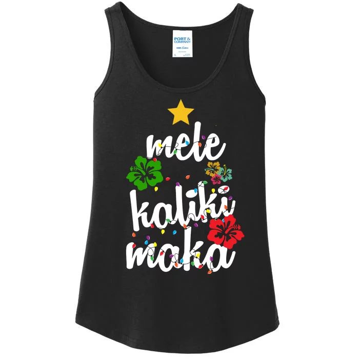 Mele Kalikimaka Festive Holiday Ladies Essential Tank