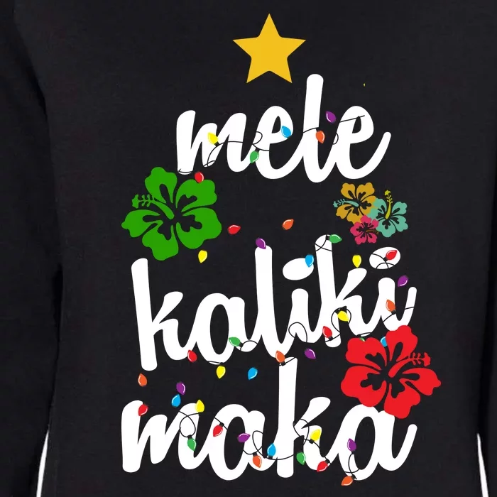 Mele Kalikimaka Festive Holiday Womens California Wash Sweatshirt