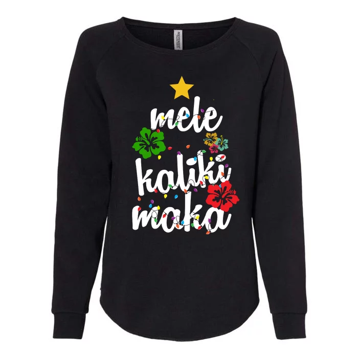 Mele Kalikimaka Festive Holiday Womens California Wash Sweatshirt