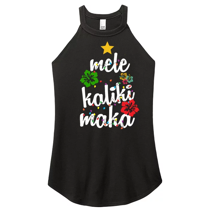 Mele Kalikimaka Festive Holiday Women’s Perfect Tri Rocker Tank