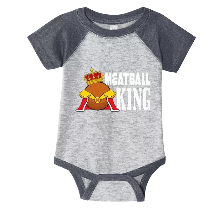 Meatball King funny queen Infant Baby Jersey Bodysuit