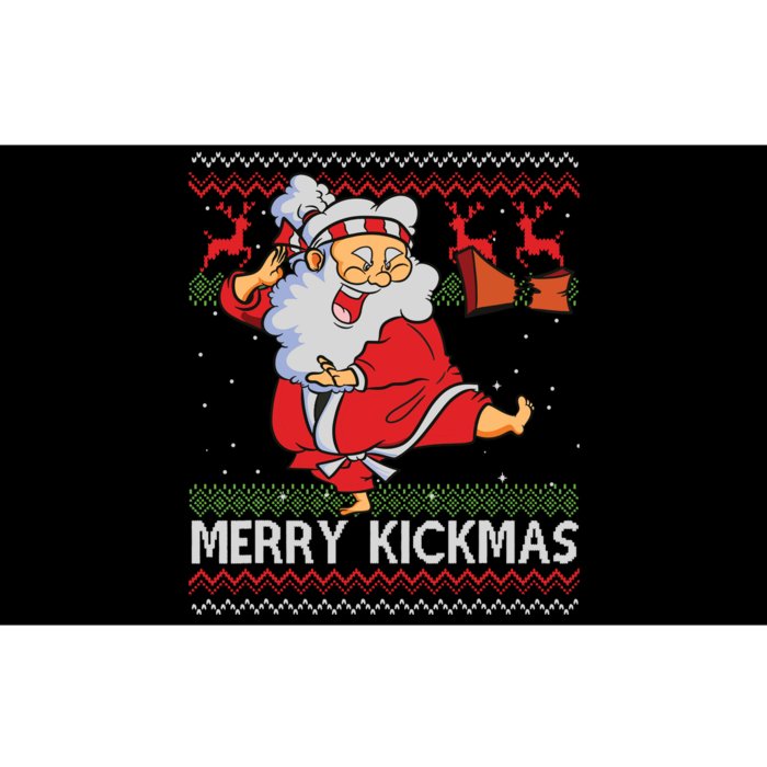 Merry Kickmas Funny Karate Santa Family Matching Pajamas Bumper Sticker