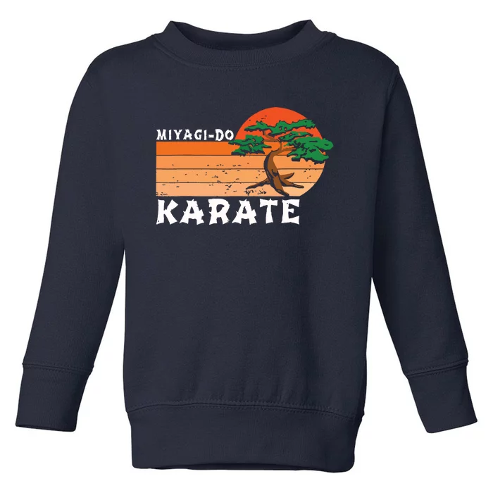 Miyagido Karate Funny Vintage Karate Bonsai Tree Toddler Sweatshirt