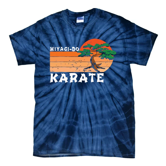 Miyagido Karate Funny Vintage Karate Bonsai Tree Tie-Dye T-Shirt