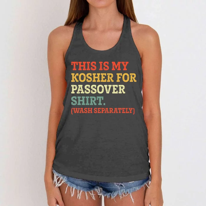 My Kosher For Passover Wash Separately Matzah Pesach Women's Knotted Racerback Tank