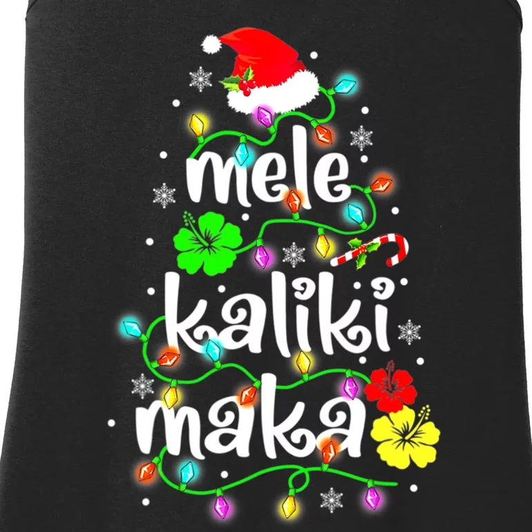 Mele Kalikimaka For Women Hawaiian Hawaii Christmas Ladies Essential Tank