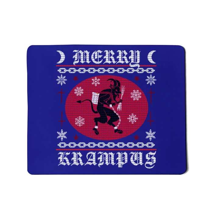 Merry Krampus Goth Christmas Ugly Sweater Krampus Xmas Gift Mousepad