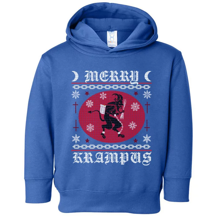 Merry Krampus Goth Christmas Ugly Sweater Krampus Xmas Gift Toddler Hoodie