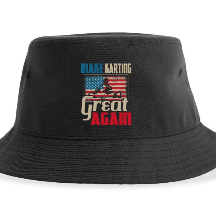 Make Karting Great Again Go Kart Racing Racer Karting Sustainable Bucket Hat