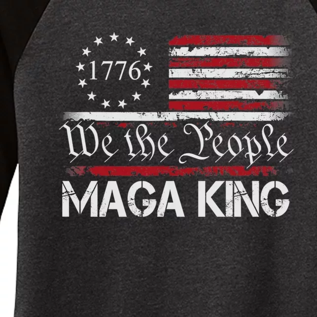 Maga King, Great Maga King, The Great Maga King, Ultra Maga Women's Tri-Blend 3/4-Sleeve Raglan Shirt